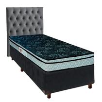 Cama Box Solteiro + Colchão Conforto Paropas + Cabeceira