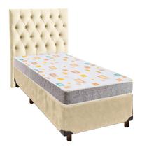 Cama Box Solteiro + Colchão D20 Inducol + Cabeceira
