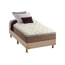 Cama Box Solteiro: Colchão Espuma Anjos D28/AG65 Star + Base CRC Suede Clean(88x188)