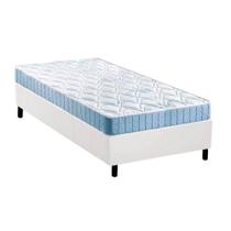 Cama Box Solteiro: Colchão Espuma Anjos Querubim + Base CRC Courano White(88x188) Cama Box Solteiro: Colchão Espuma Anjos Querubim + Base CRC Courano White(88x188)