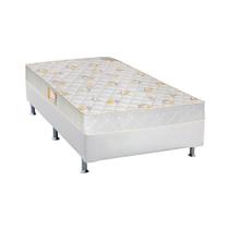 Cama Box Solteiro: Colchão Espuma Castor D28 Sleep Max + Base CRC Courano White(88x188)