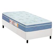 Cama Box Solteiro: Colchão Espuma Castor D45 Sleep Max + Base CRC Courano White(88x188) Cama Box Solteiro: Colchão Espuma Castor D45 Sleep Max + Base CRC Courano White(88x188)