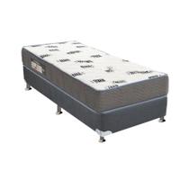 Cama Box Solteiro: Colchão Espuma D33 Ortobom Light + Base CRC Camurça Gray(88x188) Cama Box Solteiro: Colchão Espuma D33 Ortobom Light + Base CRC Camurça Gray(88x188)
