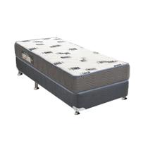 Cama Box Solteiro: Colchão Espuma D33 Ortobom Light + Base CRC Suede Gray(88x188)