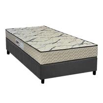 Cama Box Solteiro: Colchão Espuma D33 Paropas AG65 Max Sono Clean + Base CRC Suede Gray (88x188) Cama Box Solteiro: Colchão Espuma D33 Paropas AG65 Max Sono Clean + Base CRC Suede Gray (88x188)