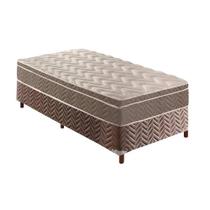 Cama Box Solteiro: Colchão Espuma D33 Paropas /EP Confort Ultra Firme + Base CRC Rústico Brown(88x188) Cama Box Solteiro: Colchão Espuma D33 Paropas /EP Confort Ultra Firme + Base CRC Rústico Brown(88x188)