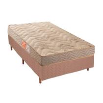 Cama Box Solteiro: Colchão Espuma D33 Paropas Pasquale + Base CRC Suede Clean(88x188)