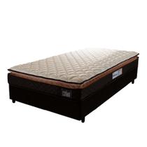 Cama Box Solteiro Colchão Espuma D33 Pillow Top Millenium 88x188x57cm Marrom Hellen