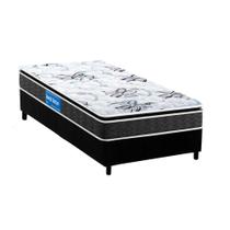 Cama Box Solteiro: Colchão Espuma D33 Probel Guarda Costas Premium Extra Firme + Base CRC Suede Black(88x188)