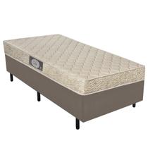 Cama Box Solteiro + Colchão Espuma D33 Sankonfort Toulon