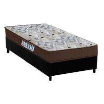 Cama Box Solteiro: Colchão Espuma D45 Ortobom /EP Fort Tech ISO 150 + Base CRC Courano Black(78x188)