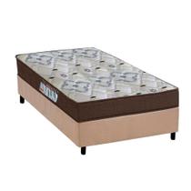 Cama Box Solteiro: Colchão Espuma D45 Ortobom /EP Fort Tech ISO 150 + Base CRC Suede Clean(88x188)