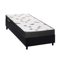 Cama Box Solteiro: Colchão Espuma D45 Ortobom Light Saúde Ortopilow + Base CRC Suede Black(88x188) Cama Box Solteiro: Colchão Espuma D45 Ortobom Light Saúde Ortopilow + Base CRC Suede Black(88x188)