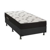 Cama Box Solteiro: Colchão Espuma D45 Ortobom Light Saúde Ortopilow + Base CRC Suede Black(88x188) Cama Box Solteiro: Colchão Espuma D45 Ortobom Light Saúde Ortopilow + Base CRC Suede Black(88x188)