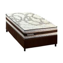 Cama Box Solteiro: Colchão Espuma D45 Paropas Resiste Hotel + Base CRC Suede Brown (88x188) Cama Box Solteiro: Colchão Espuma D45 Paropas Resiste Hotel + Base CRC Suede Brown (88x188)