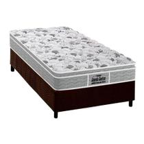 Cama Box Solteiro: Colchão Espuma D45 Probel /EP Anatômico Guarda Costas Próextreme Plus + Base CRC Suede Brown(88x188)