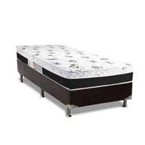 Cama Box Solteiro: Colchão Espuma Luckspuma D33/AG65 Aspen 50 + Base CRC Suede Black(88x188)