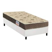 Cama Box Solteiro: Colchão Espuma Orthoflex D33/EP Anatômico Matera + Base CRC Suede White(88x188) Cama Box Solteiro: Colchão Espuma Orthoflex D33/EP Anatômico Matera + Base CRC Suede White(88x188)