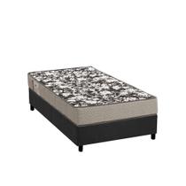 Cama Box Solteiro: Colchão Espuma Ortobom Physical Ultra Resistente + Base CRC Suede Gray(88x188)