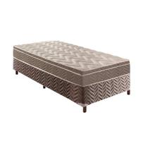 Cama Box Solteiro: Colchão Espuma Paropas D33/EP Confort Ultra Firme + Base CRC Rústico Brown(88x188)