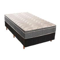 Cama Box Solteiro: Colchão Espuma Paropas D45/EP Confort Mega Firme + Base CRC Fantasy Black(88x188) Cama Box Solteiro: Colchão Espuma Paropas D45/EP Confort Mega Firme + Base CRC Fantasy Black(88x188)