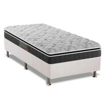 Cama Box Solteiro: Colchão Espuma Pelmex D33 Active Premium + Base CRC Courano White(88x188) Cama Box Solteiro: Colchão Espuma Pelmex D33 Active Premium + Base CRC Courano White(88x188)