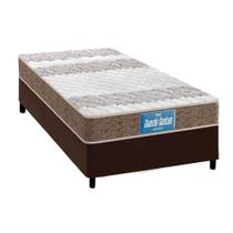 Cama Box Solteiro: Colchão Espuma Probel D33/EP Anatômico Guarda Costas Próintense Double Face + Base CRC Courano Brown(88x188)