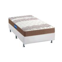 Cama Box Solteiro: Colchão Espuma Probel D33 Guarda Costa + Base CRC Courano White(88x188)