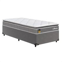 Cama Box Solteiro + Colchão Life D33 Pillow Top 88x188cm