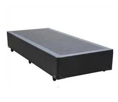 Cama (Box Solteiro+Colchão Mola) 8818826 Suede Preto Cama (Box Solteiro+Colchão Mola) 8818826 Suede Preto