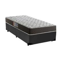 Cama Box Solteiro Colchão Mola Bonnel Belos Sonhos + Box Sintético 60x88x188 Marrom