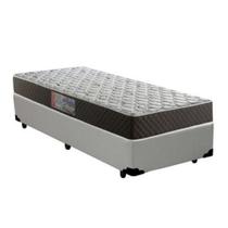Cama Box Solteiro Colchão Mola Bonnel Belos Sonhos + Box Suede 60x88x188 Cinza Cama Box Solteiro Colchão Mola Bonnel Belos Sonhos + Box Suede 60x88x188 Cinza