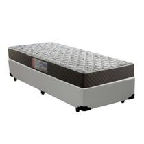 Cama Box Solteiro Colchão Mola Ensacada Acolchões + Box Sintético 64x88x188