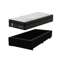 Cama Box Solteiro + Colchão Mola Ensacada Probel Madrid Pillow Euro Solteiro 88x188x30cm Cama Box Solteiro + Colchão Mola Ensacada Probel Madrid Pillow Euro Solteiro 88x188x30cm