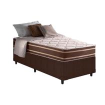 Cama Box Solteiro: Colchão Molas Anjos Superlastic Duo Sono + Base CRC Courano Brown(88x188) Cama Box Solteiro: Colchão Molas Anjos Superlastic Duo Sono + Base CRC Courano Brown(88x188)