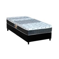 Cama Box Solteiro: Colchão Molas Bonnel Castor Class New + Base CRC Suede Black(88x188) Cama Box Solteiro: Colchão Molas Bonnel Castor Class New + Base CRC Suede Black(88x188)