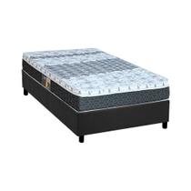 Cama Box Solteiro: Colchão Molas Bonnel Castor System Class + Base CRC Suede Gray(88x188) Cama Box Solteiro: Colchão Molas Bonnel Castor System Class + Base CRC Suede Gray(88x188)