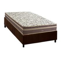 Cama Box Solteiro: Colchão Molas Bonnel Herval Assis + Base CRC Suede Brown (88x188) Cama Box Solteiro: Colchão Molas Bonnel Herval Assis + Base CRC Suede Brown (88x188)