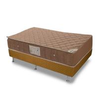 Cama Box Solteiro: Colchão Molas Bonnel Ortobom Hotelaria Nanolastic Orthotel Spring + Base CRC Brown(88x188)