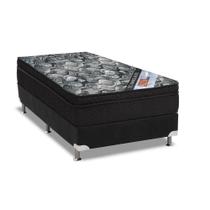 Cama Box Solteiro: Colchão Molas Bonnel Ortobom Nanolastic ISO Firme + Base CRC Suede Black(88x188) Cama Box Solteiro: Colchão Molas Bonnel Ortobom Nanolastic ISO Firme + Base CRC Suede Black(88x188)