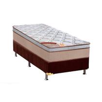 Cama Box Solteiro: Colchão Molas Castor Bonnel Revolution + Base CRC Suede Marrom(88x188) Cama Box Solteiro: Colchão Molas Castor Bonnel Revolution + Base CRC Suede Marrom(88x188)