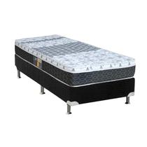 Cama Box Solteiro: Colchão Molas Castor Bonnel System Class + Base CRC Suede Black(88x188) Cama Box Solteiro: Colchão Molas Castor Bonnel System Class + Base CRC Suede Black(88x188)