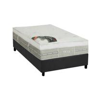 Cama Box Solteiro: Colchão Molas Castor Pocket Gold Star SLX Gran Plush Látex + Base CRC Suede Gray(88x188) Cama Box Solteiro: Colchão Molas Castor Pocket Gold Star SLX Gran Plush Látex + Base CRC Suede Gray(88x188)