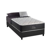 Cama Box Solteiro: Colchão Molas Ensacadas Anjos MasterPocket Fort Flex + Base CRC Suede Gray(88x188) Cama Box Solteiro: Colchão Molas Ensacadas Anjos MasterPocket Fort Flex + Base CRC Suede Gray(88x188)