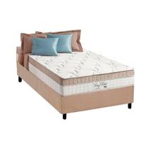 Cama Box Solteiro: Colchão Molas Ensacadas Anjos MasterPocket King Best + Base CRC Suede Clean(88x188)