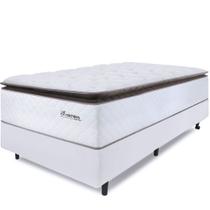 Cama Box Solteiro Colchão Molas Ensacadas com Pillow Top Extra Conforto 88x188x72cm - Premium Sleep - BF Colchões