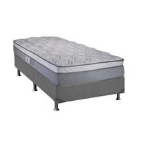 Cama Box Solteiro: Colchão Molas Ensacadas Luckspuma MasterPocket New Maxi + Base CRC Suede Gray(88x188) Cama Box Solteiro: Colchão Molas Ensacadas Luckspuma MasterPocket New Maxi + Base CRC Suede Gray(88x188)