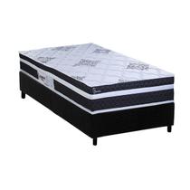 Cama Box Solteiro: Colchão Molas Ensacadas Paropas Basic Black + Base CRC Suede Black (88x188) Cama Box Solteiro: Colchão Molas Ensacadas Paropas Basic Black + Base CRC Suede Black (88x188)