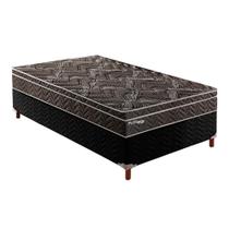 Cama Box Solteiro: Colchão Molas Ensacadas Paropas MasterPocket Previlege + Base CRC Rústico Black(88x188)