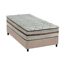 Cama Box Solteiro: Colchão Molas MasterPocket Ensacadas Anjos Classic + Base CRC Suede Clean(88x188)